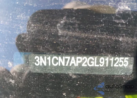 2016 Nissan Versa 1.6 Sl z USA, uszkodzony, nr VIN 3N1CN7AP2GL911255